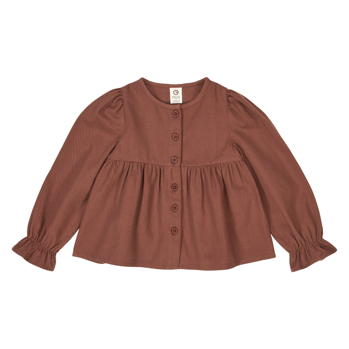 Müsli twill langærmet skjorte bluse - Root